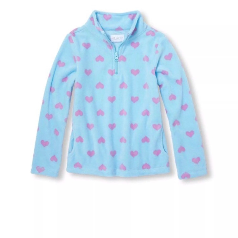 Heart fleece Quarter Zip medium
